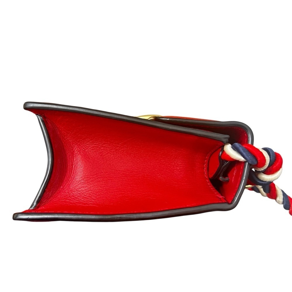 Gucci Sylvie Super Mini Red Calfskin Leather Bag - Picture 5 of 16